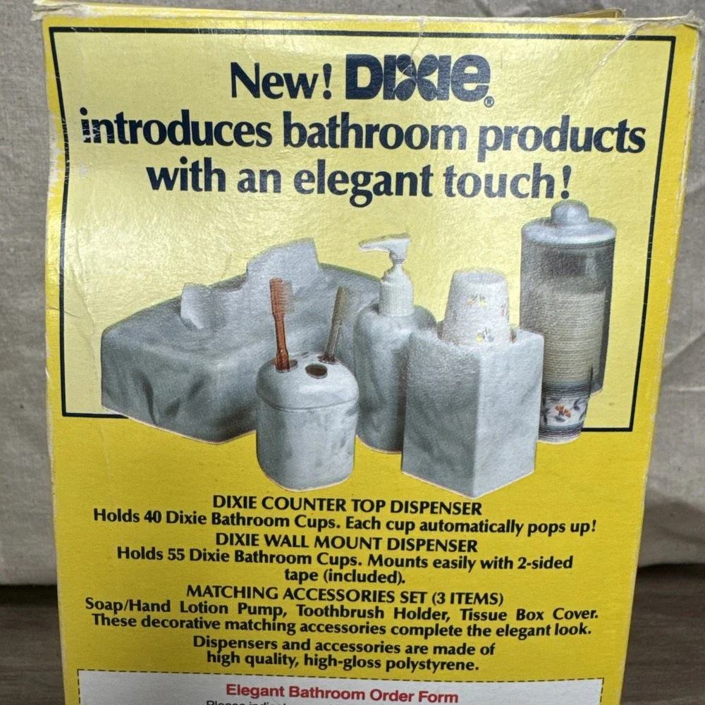 VTG 100+ Dixie Bathroom Cups 3oz Soft Tones Flower Floral Design NOB 1/2 sleeve